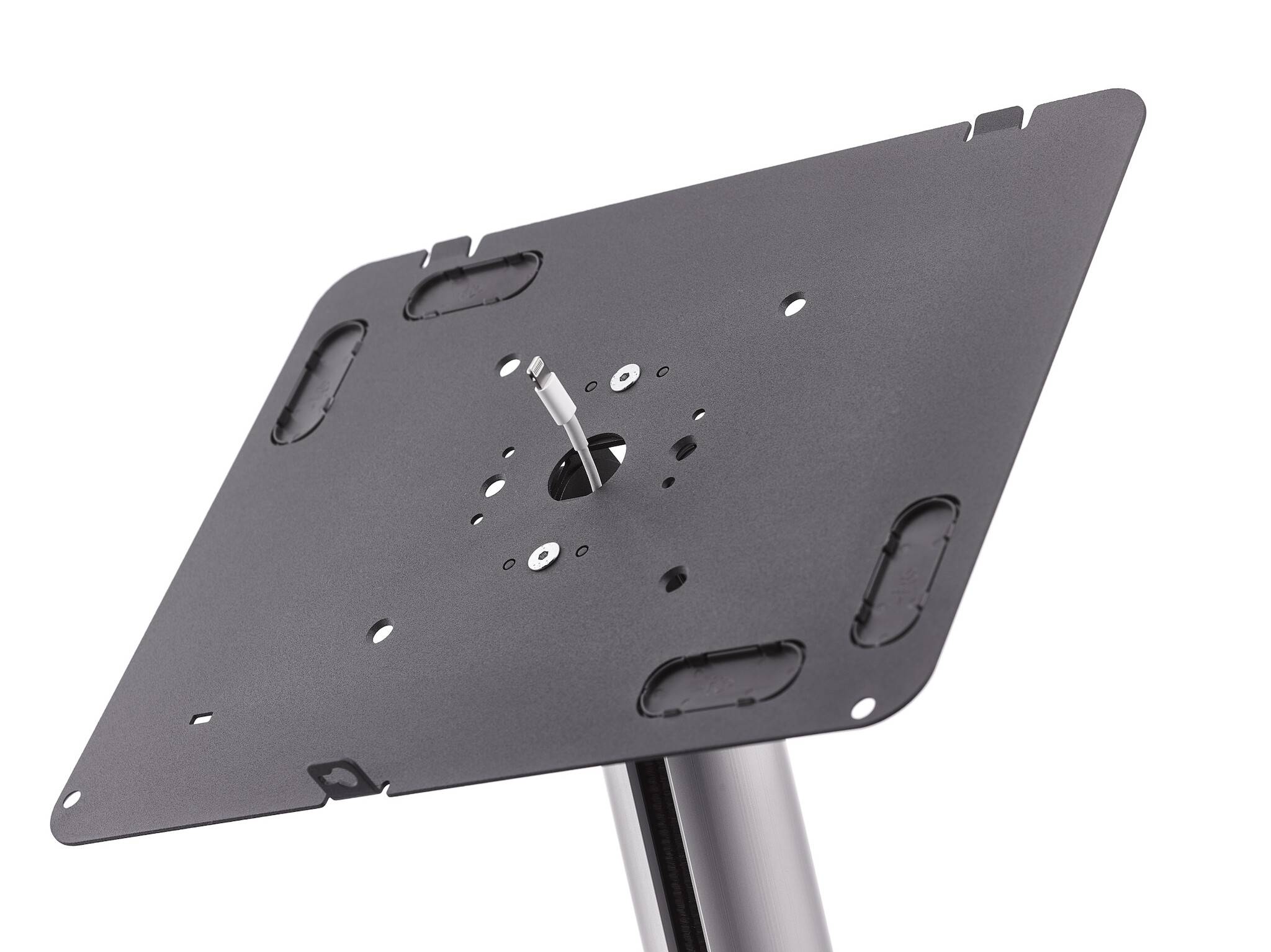 NOVUS TabletSafe iPad, Universeller Tablet-Rahmen velourchrom/weiß