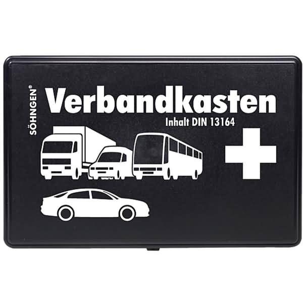 KFZ-Verbandkasten Kiel leer schwarz ohne Dichtung