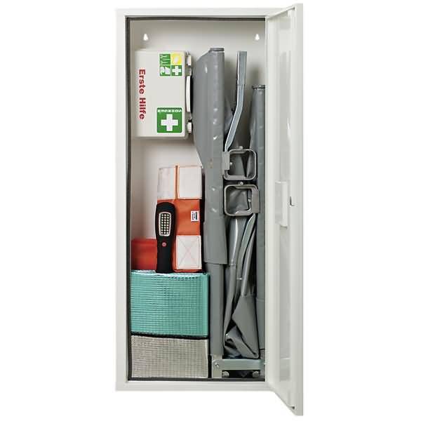 Anbausafe Erste-Hilfe-Trage gefüllt weiß