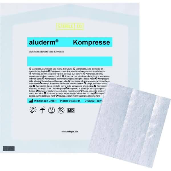 Kompresse aluderm einzeln 7,5x7,5cm