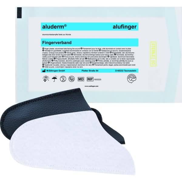 Spezialverband Fingerling aluderm 3 alufinger + 1 Kunstleder-Fingerling