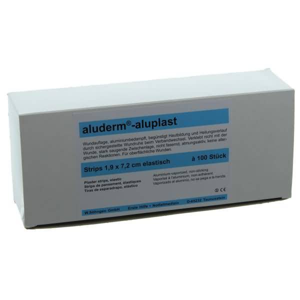 Wundpflaster aluderm-aluplast elastisch Strips 1,9x7,2cm VE=100 Stück