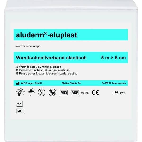 Wundpflaster aluderm-aluplast elastisch 5mx6cm