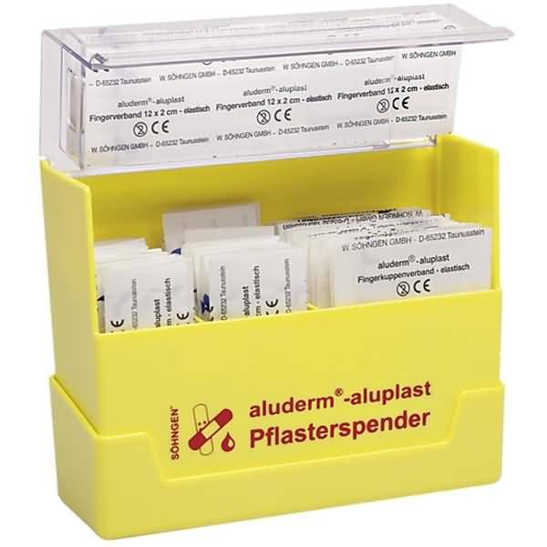 Pflasterspender gelb aluderm-aluplast gefüllt