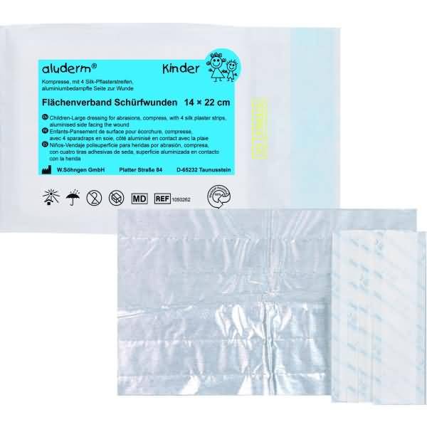 Flächenverband aluderm Kinder für Schürfwunden