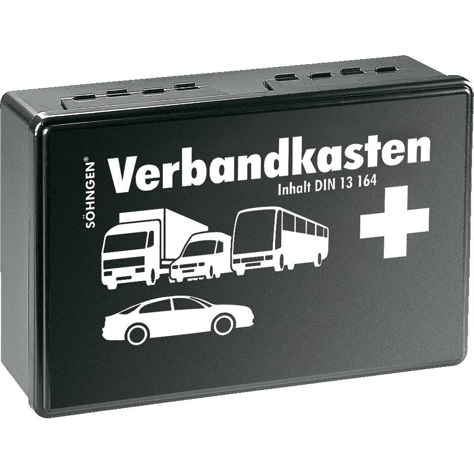 SÖHNGEN® KFZ-Verbandkasten Lübeck AIR, 13164:2022, schwarz, Kunststoff, 260x160x80mm