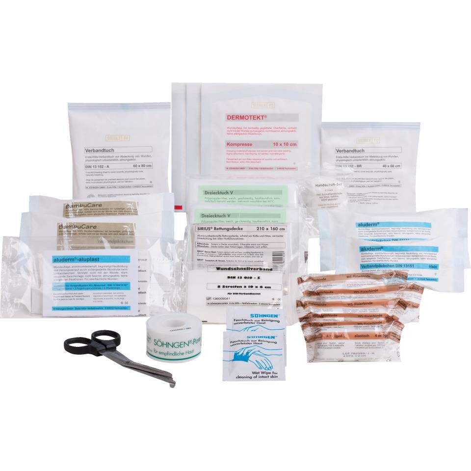 SÖHNGEN® KFZ-Verbandkasten Lübeck AIR, 13164:2022, schwarz, Kunststoff, 260x160x80mm