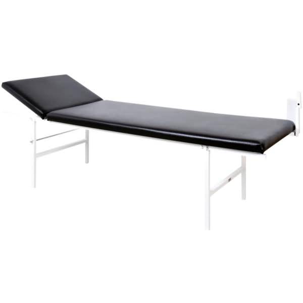 Wandklapp-Untersuchungsliege Kopfteil verstellbar waagerecht schwarz