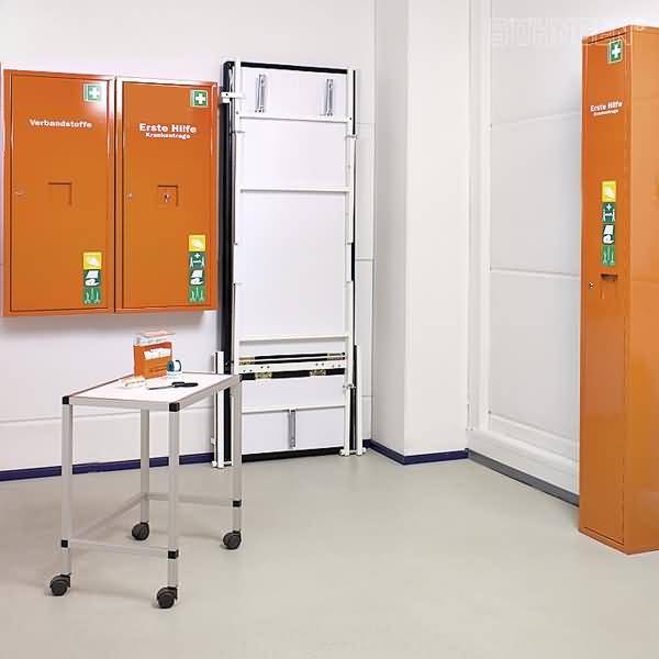 Wandklapp-Ruheraumliege Stahl Kopfteil verstellbar senkrecht schwarz