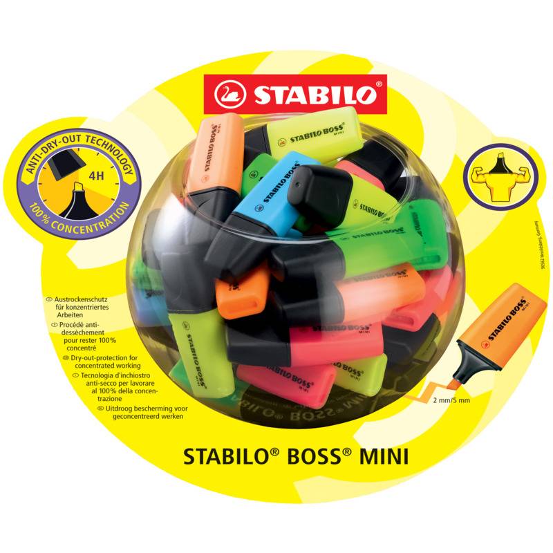 STABILO Textmarker BOSS MINI, 50er Display