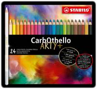 STABILO CarbOthello - Farbstift - kreidepastellfarben - gemischte Farben - 4.4 mm (Packung mit 24)