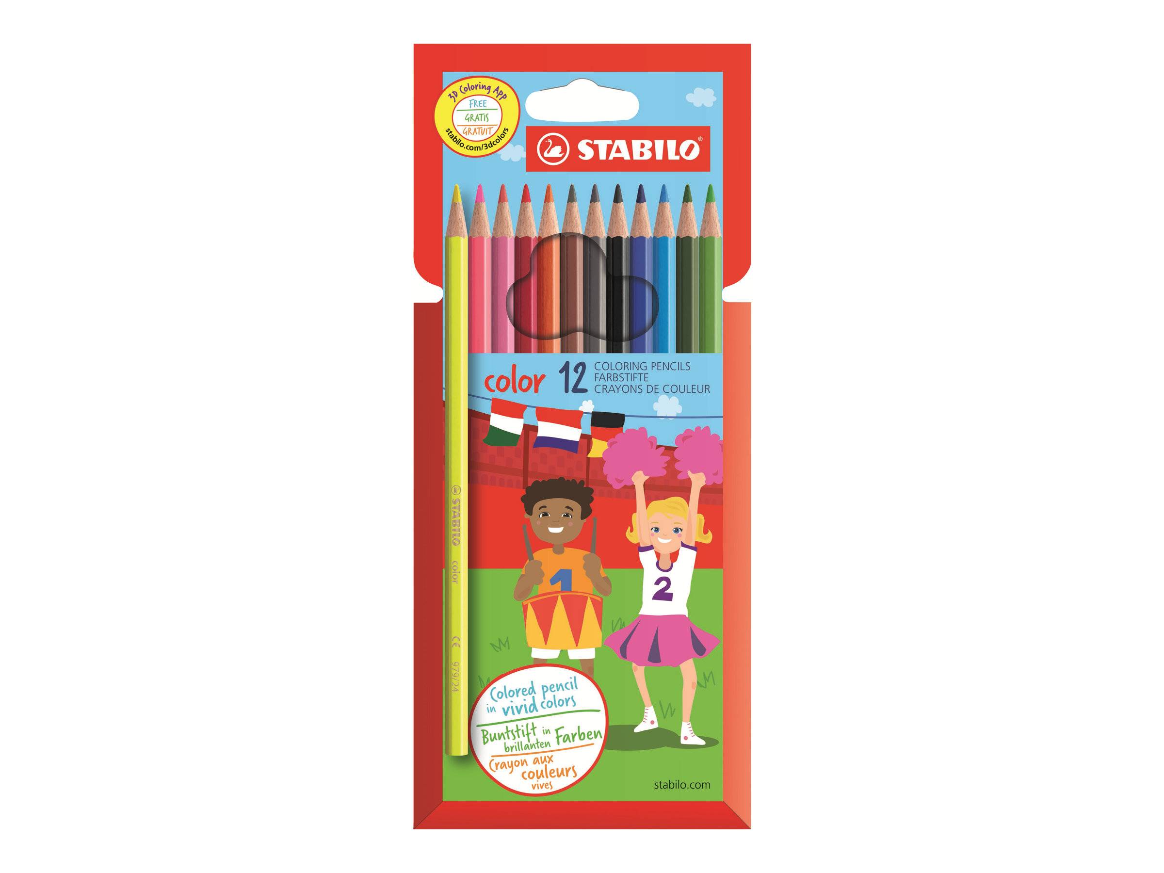 STABILO color Swano - Farbstift - verschiedene Farben - 2.5 mm (Packung mit 12)