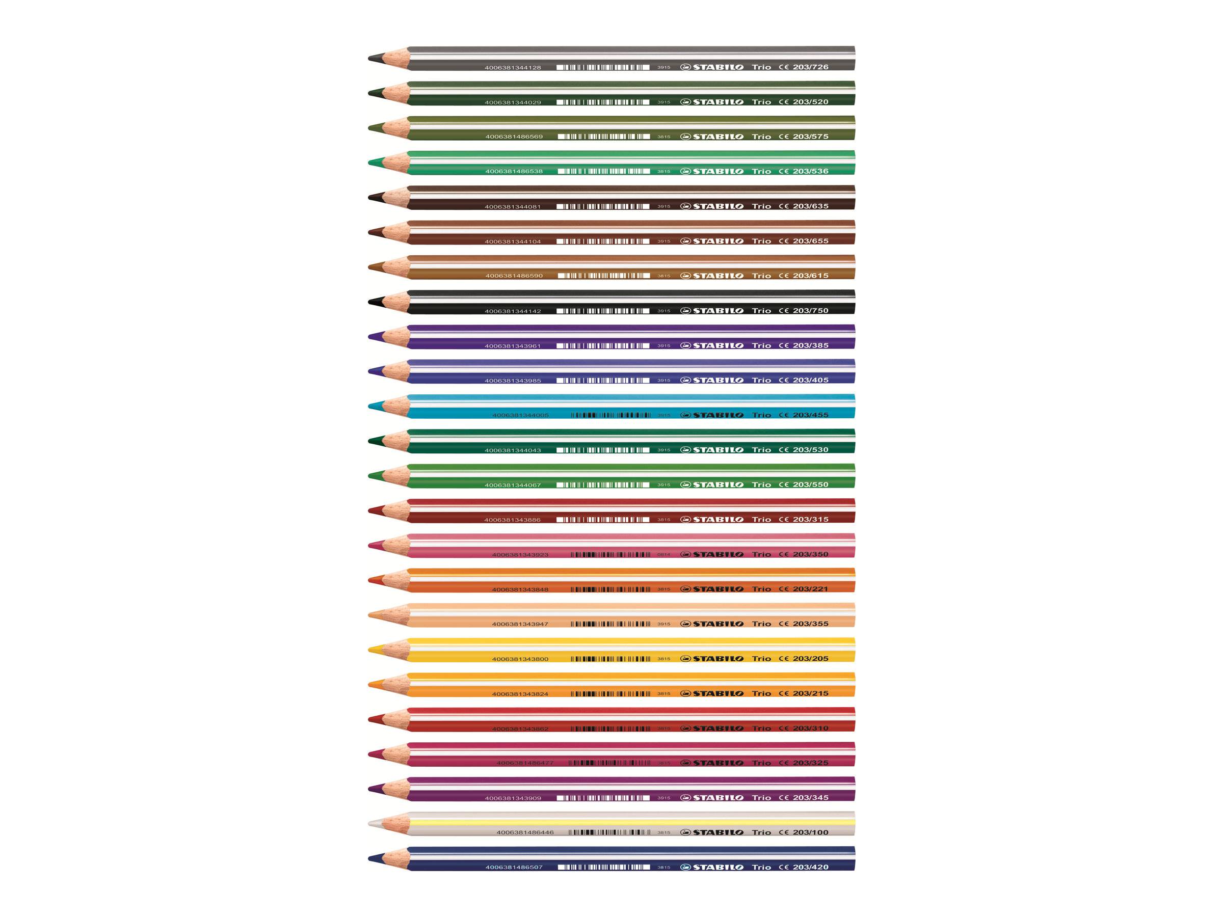 STABILO Trio thick - Farbstift - gemischte Farben - 4.2 mm (Packung mit 18)