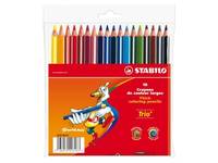 STABILO Trio thick - Farbstift - gemischte Farben - 4.2 mm (Packung mit 18)