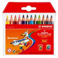 STABILO Trio thick short - Farbstift - verschiedene Farben - 4.2 mm (Packung mit 12)