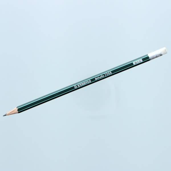 Bleistift mit Radierer Othello B grün mit Streifen