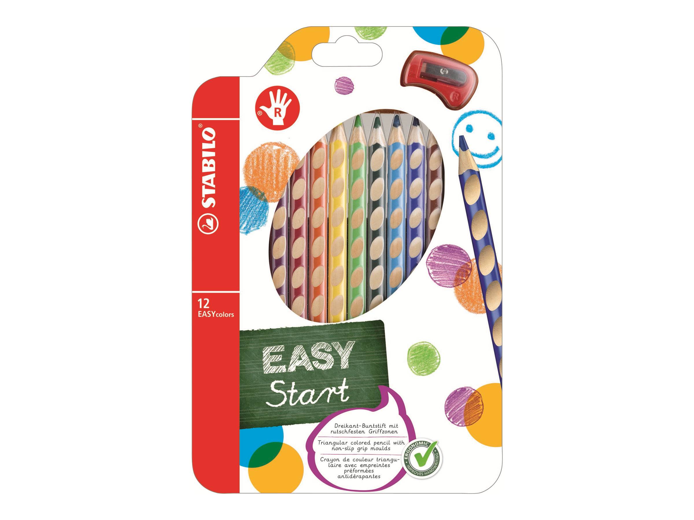 STABILO EASYcolors - Farbstift - gemischte Farben - 4.2 mm (Packung mit 12)