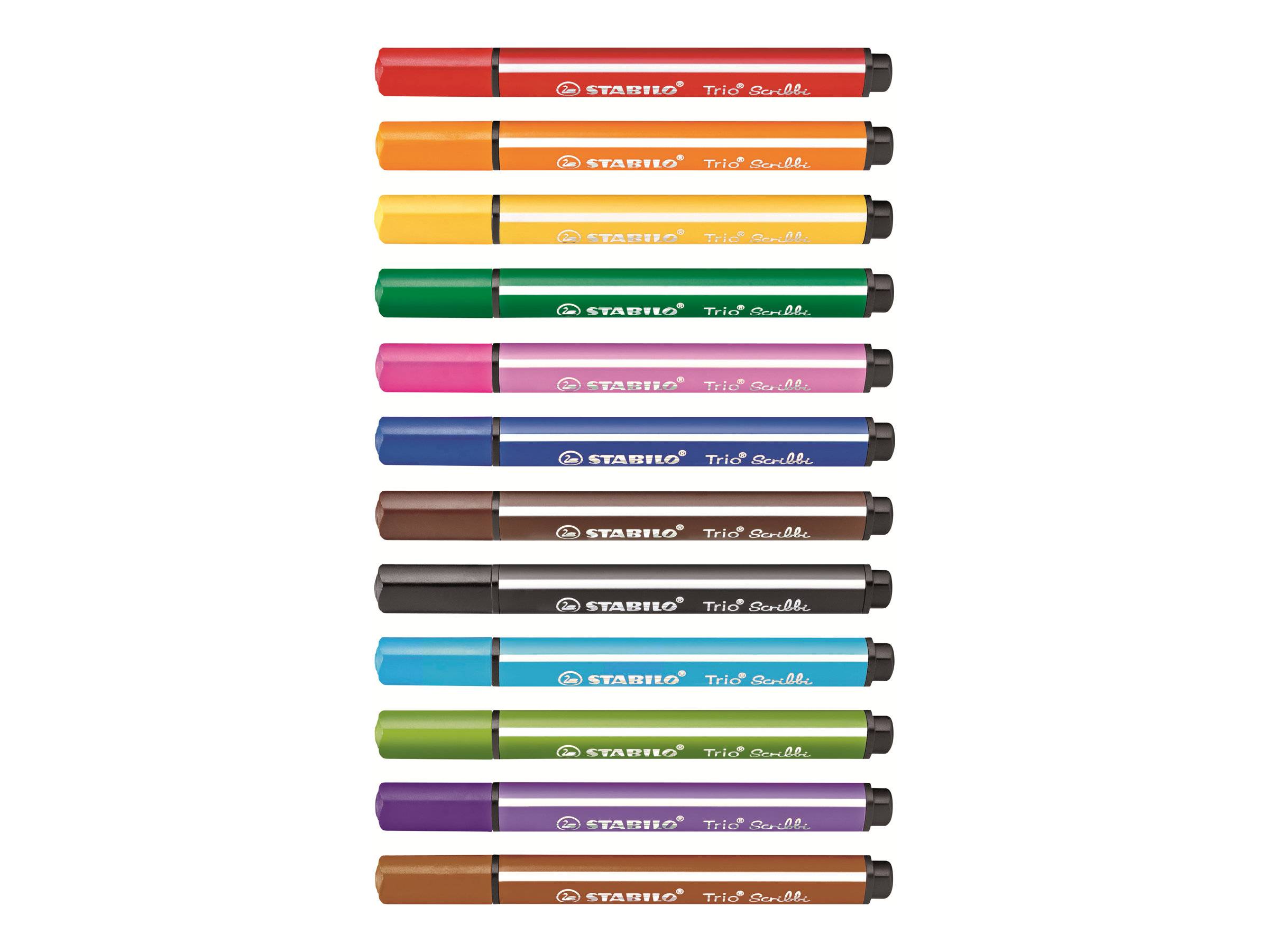 STABILO Trio Scribbi - Filzstift - gemischte Farben - 1.5-2 mm - groß (Packung mit 8)