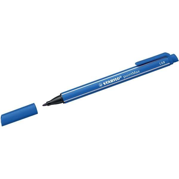 STABILO pointMax, Blau, Medium, Blau, Rund, Ultramarine, Tinte auf Wasserbasis