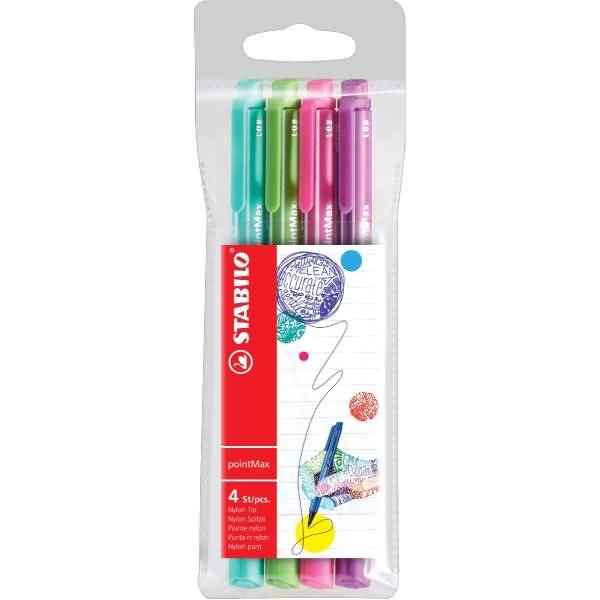 Filzschreiber pointMax 0,8 mm sortiert Etui VE=4 Farben