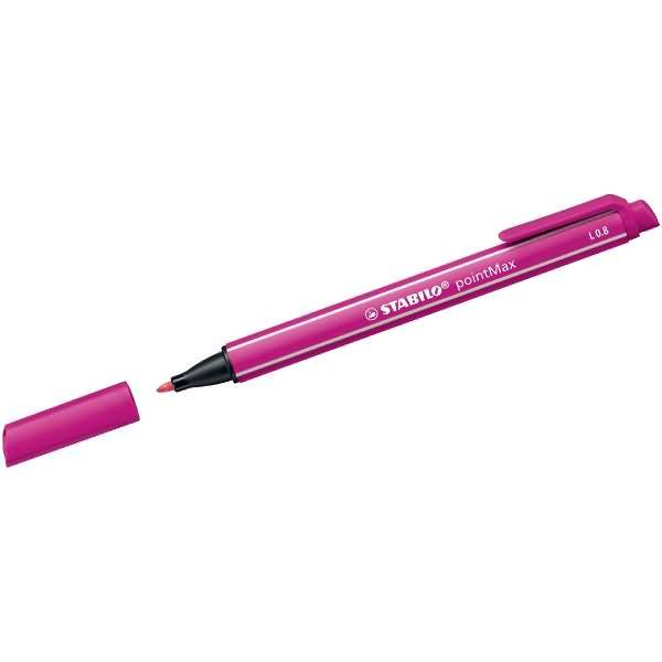 STABILO pointMax, Pink, Medium, Pink, Rund, Tinte auf Wasserbasis, Nylon-Filz