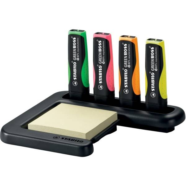 Textmarker Green Boss Tischset mit 4 Stiften