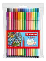 STABILO Pen 68 - Filzstift - gemischte Farben - wasserbasierte Tinte - 1 mm - Mittel (Packung mit 30)