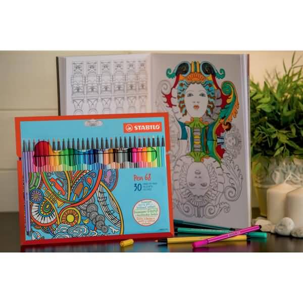 Fasermaler Pen 68 Kartonetui 30 Farben