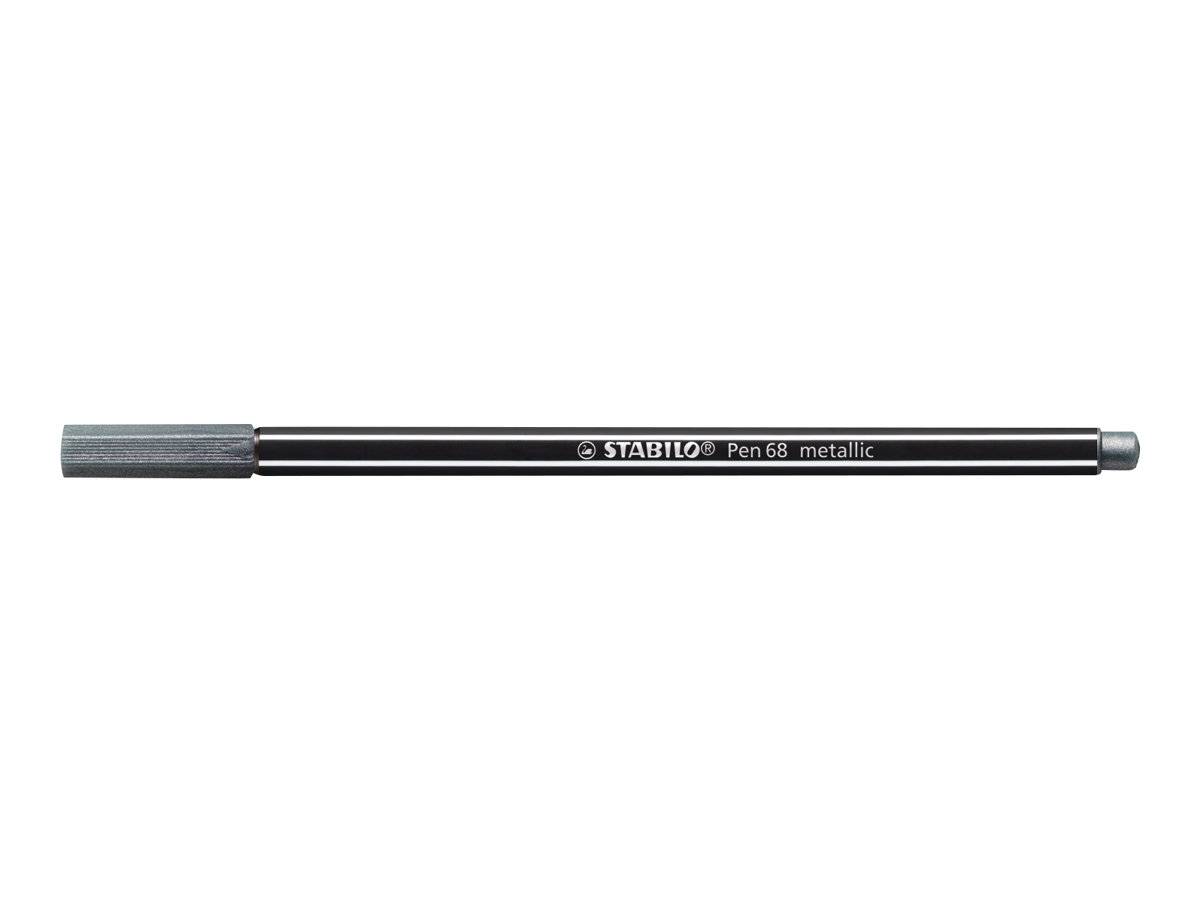 STABILO Pen 68 metallic - Filzstift - Silber