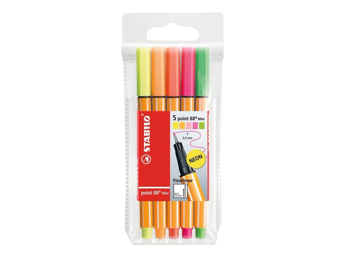 STABILO point 88 Mini - Fineliner - Neon-Farben (sortiert)