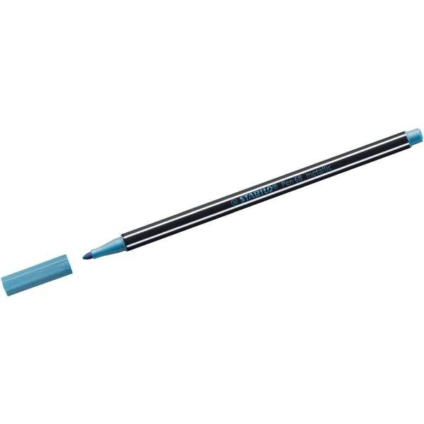 Fasermaler Pen 68 metallic 1,4mm (M) metallic Blau