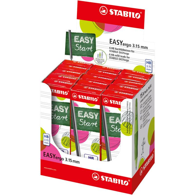 STABILO Bleistiftminen für EASYergo 3.15, Härtegrad: HB