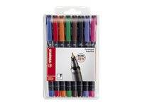 STABILO OHPen universal - Filzstift - permanent - gemischte Farben - 0.7 mm - fein - 8 Stücke (Packung mit 5)