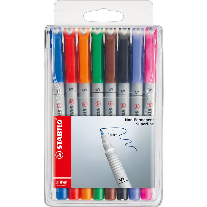 STABILO Nonpermanent-Marker OHPen universal, 8er Etui