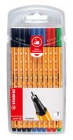 STABILO point 88 - Fineliner - verschiedene Farben - 0.4 mm - extrafein (Packung mit 10)