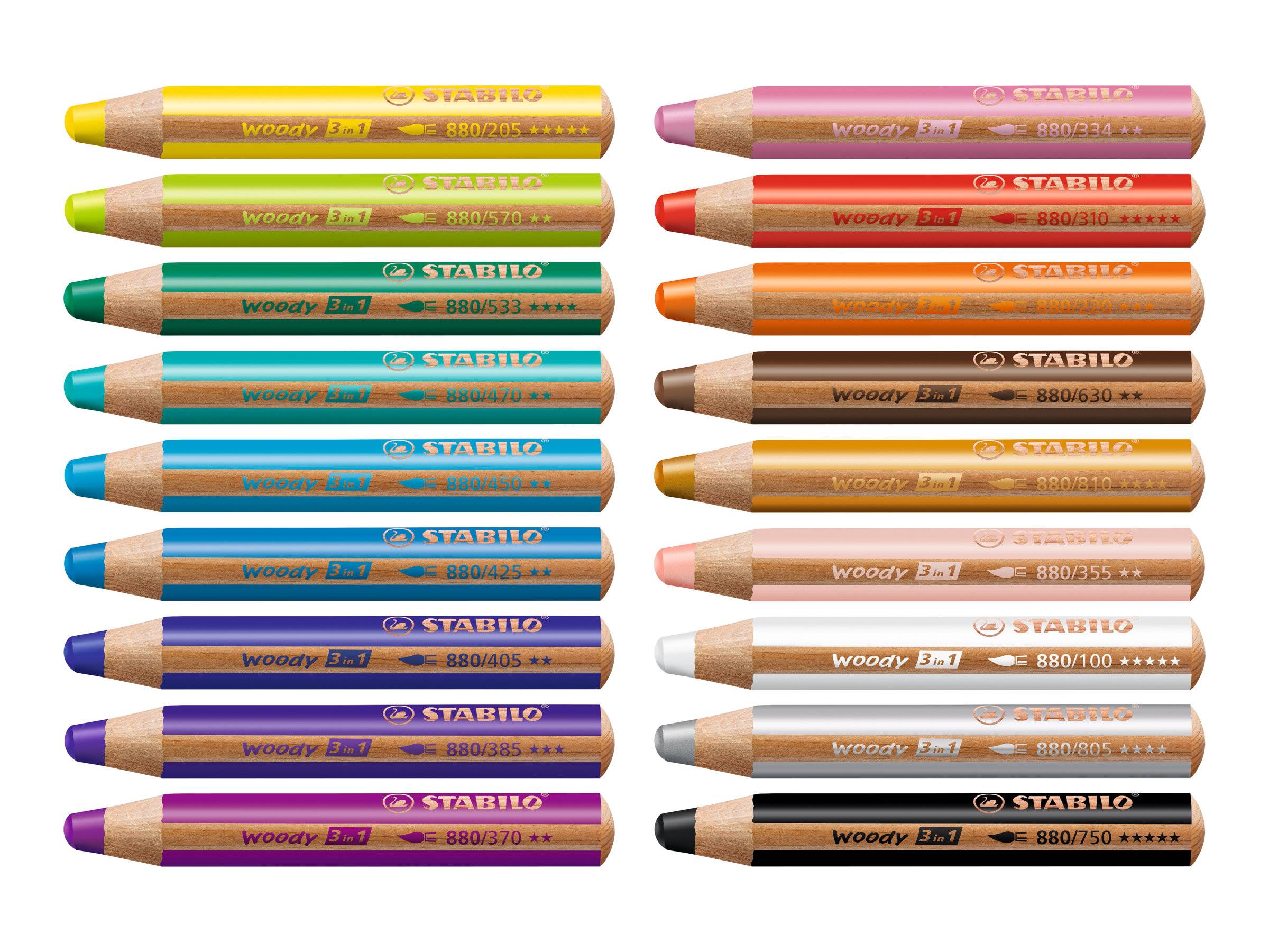 STABILO woody 3 in Malset farbsortiert, 18 St.