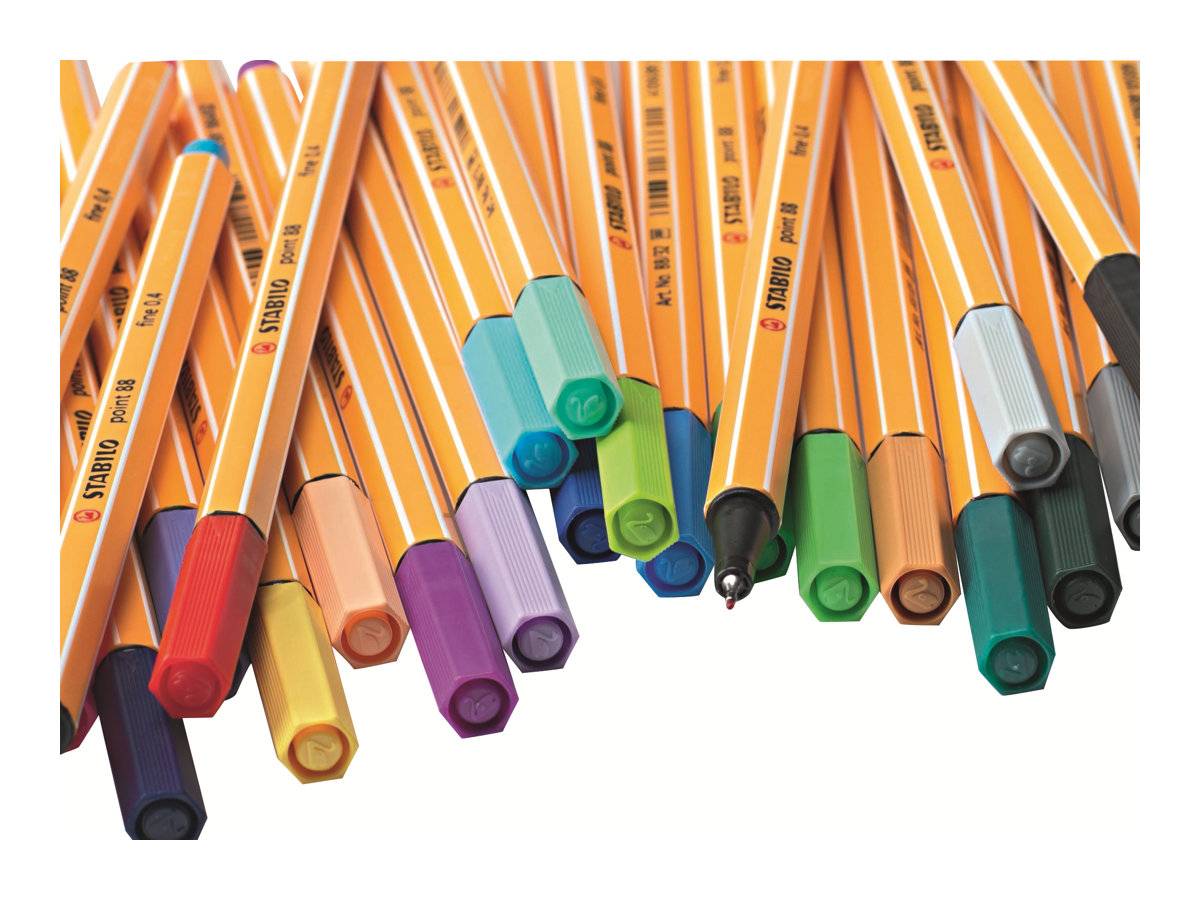STABILO point 88 - Fineliner - gemischte Farben - 0.4 mm - fein (Packung mit 20)