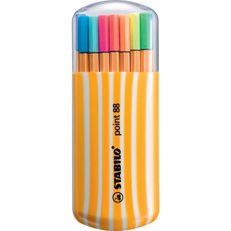STABILO Fineliner point 88, 20er Zebrui Neon