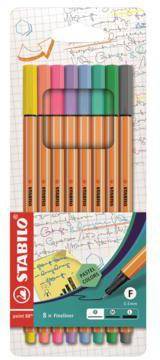 STABILO Fineliner point 88/8-01 pastell sortiert 8 St./Pack.