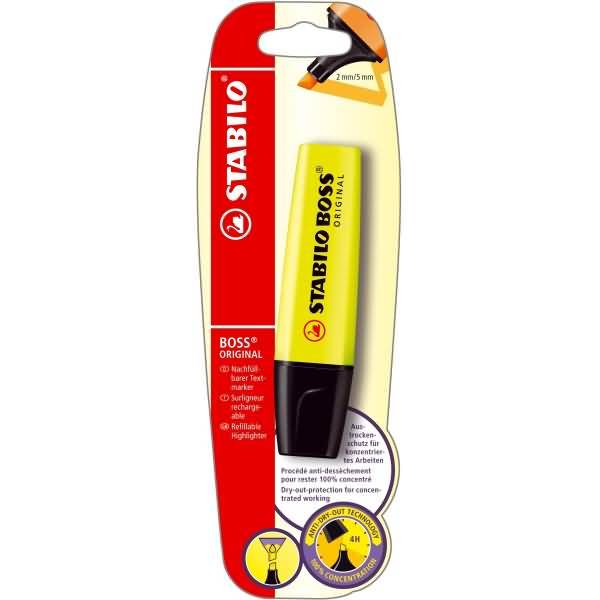Textmarker Boss Original gelb Blisterkarte