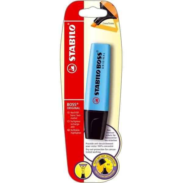 Textmarker Boss Original blau Blisterkarte