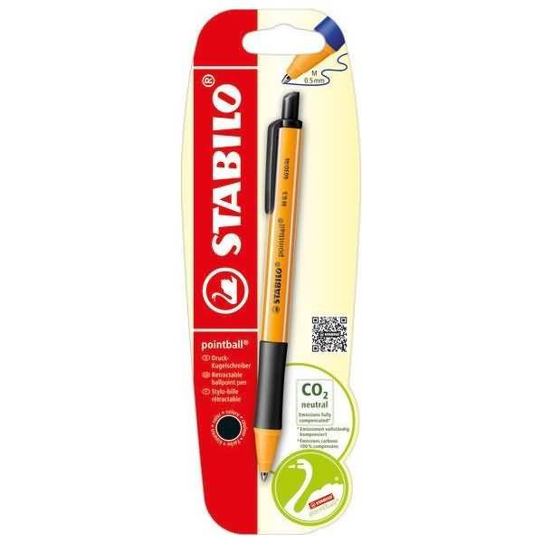 Kugelschreiber pointball schwarz Blisterkarte