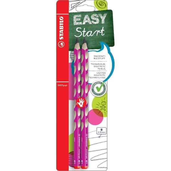 Bleistift Easygrap HB pink Blisterkarte VE=2 Stück
