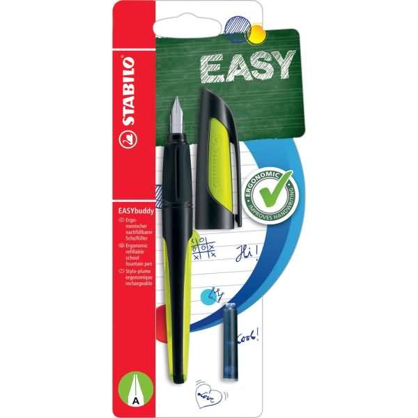 Schulfüller Easybuddy Feder A schwarz/limette