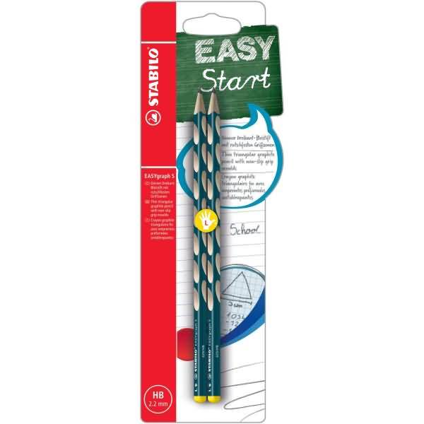 Bleistift Easygraph S Minenbreite 2,2mm Linkshänder HB petrol VE=2 Stück Blister