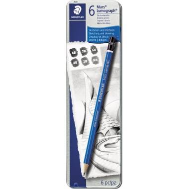 STAEDTLER Bleistift Mars Lumograph 100 G6 sortiert 6 St./Pack.