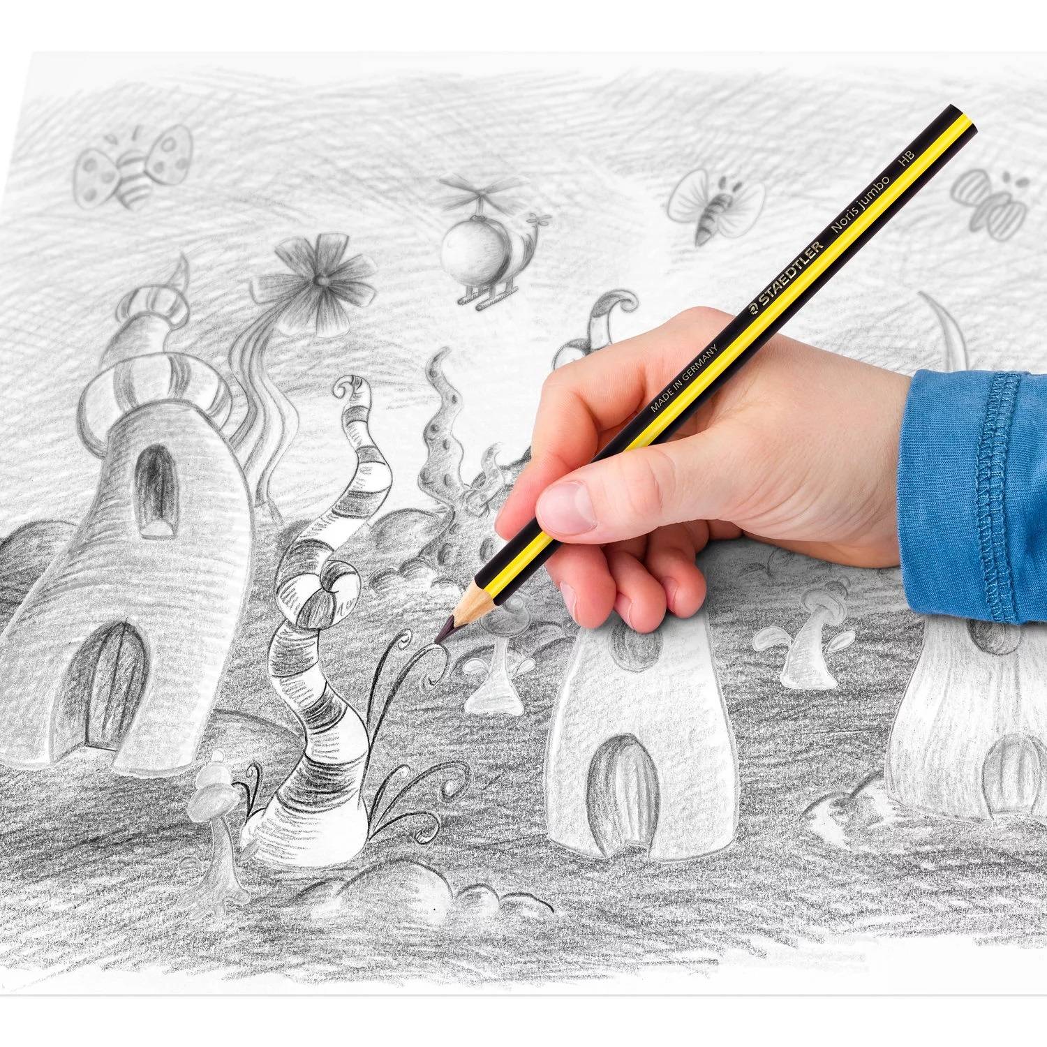 Staedtler Noris jumbo 119, HB, Schwarz, Gelb, Dreieckig, Deutschland, FSC, 4 mm