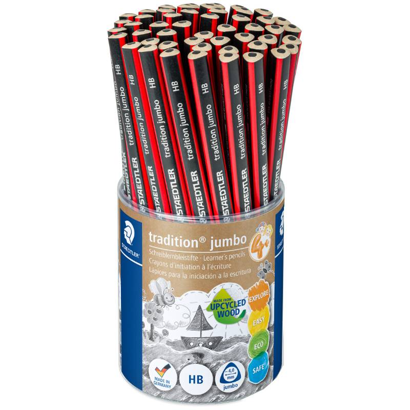 STAEDTLER Schreiblern-Bleistift tradition jumbo, HB, Köcher