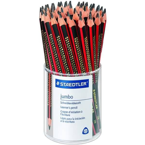 Schreiblernstift Tricki Dicki jumbo 2B Streifenlackierung Köcher mit 50 Stück