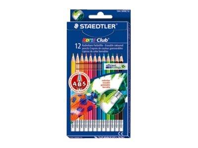 STAEDTLER Noris Club 144 50 - Farbstift - gemischte Farben - mit Radierer (Packung mit 12)